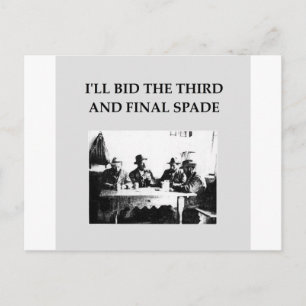 Carte Postale blague du joueur de pont