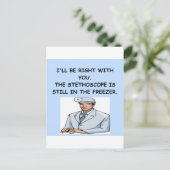 Carte Postale blague du médecin (Debout devant)