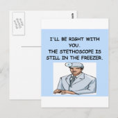 Carte Postale blague du médecin (Devant / Derrière)