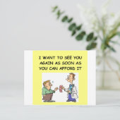 Carte Postale blague du médecin (Debout devant)