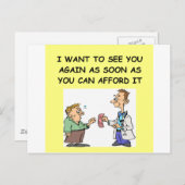 Carte Postale blague du médecin (Devant / Derrière)