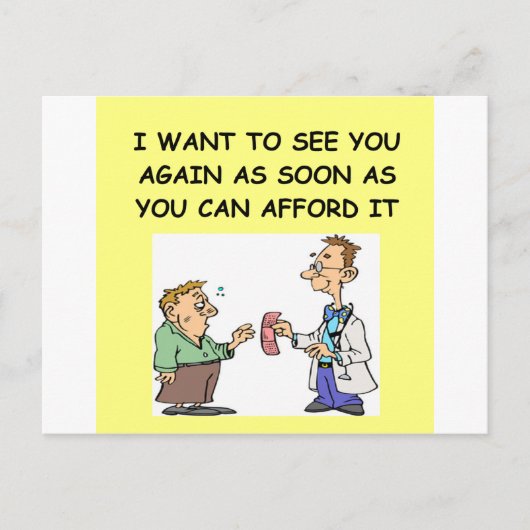 Carte Postale blague du médecin (Devant)