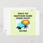 Carte Postale blague martienne (Devant / Derrière)