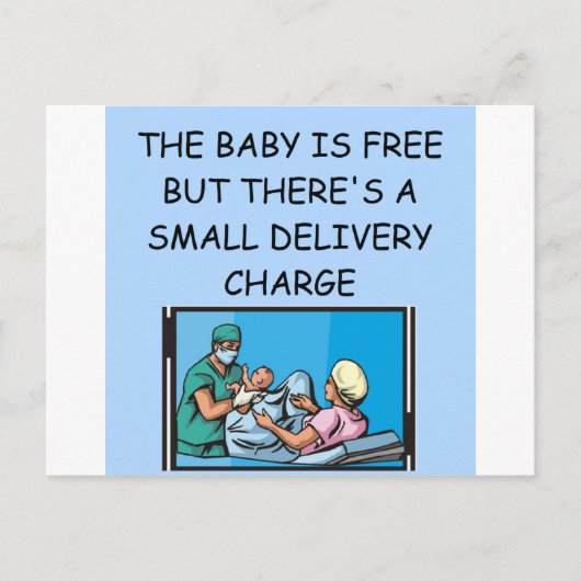 Carte Postale blague obstetrienne (Devant)