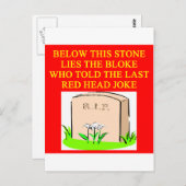 Carte Postale blague REDHEAD (Devant / Derrière)