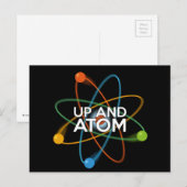 Carte Postale Blague scientifique UP AND ATOM (Devant / Derrière)