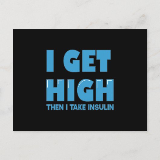 Carte Postale Blague sur le diabète sucré de sang (Devant)