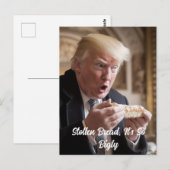 Carte Postale Blague sur le pain de Stollen de Trump (Devant / Derrière)