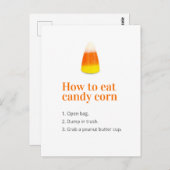 Carte Postale Blague sur les bonbons de Halloween (Devant / Derrière)