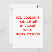 Carte Postale blagues amusantes pour vous (Devant / Derrière)