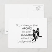 Carte Postale Blagues Cadeaux pour les Flics (Devant / Derrière)