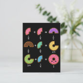 Carte Postale Blagues de maths sur les fractions de beignets (Debout devant)