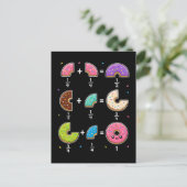Carte Postale Blagues de maths sur les fractions de beignets (Debout devant)