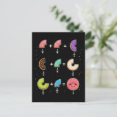Carte Postale Blagues de maths sur les fractions de beignets (Debout devant)