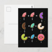Carte Postale Blagues de maths sur les fractions de beignets (Devant / Derrière)