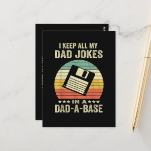 Carte Postale Blagues drôles de papa pour hommes dans dad-a-Base