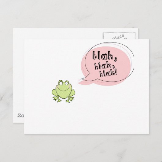 Carte Postale Blah Frog (Devant / Derrière)