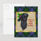 Carte Postale Blair Clan Badge & Tartan Christmas (Devant / Derrière)