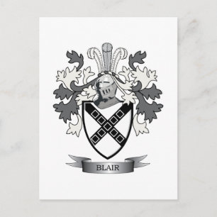 Carte Postale Blair Family Crest Coat of Arms