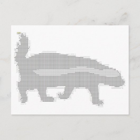 Carte Postale blaireau de miel ascii (Devant)