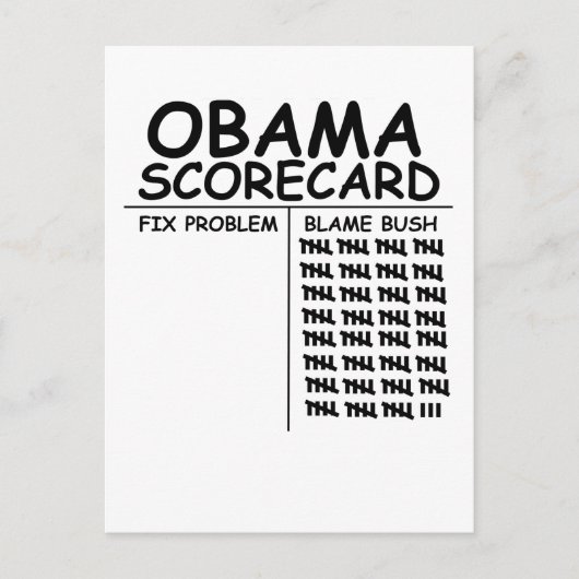 Carte Postale Blâmer Bush (Devant)