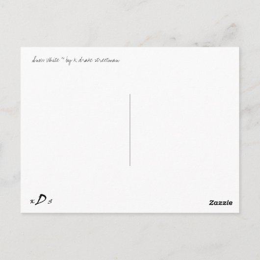 Carte Postale Blanc (Dos)