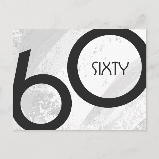 Carte Postale Blanc 60 Décennie Anniversaire (Devant)