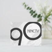 Carte Postale Blanc 90 Décennie Anniversaire (Debout devant)