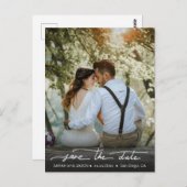 Carte Postale blanc enregistrer la calligraphie de date (Devant / Derrière)