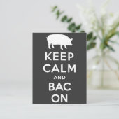 Carte Postale Blanc garder calme et lard (Debout devant)