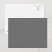 Carte Postale Blanc Gris Charbon Moderne (Devant / Derrière)