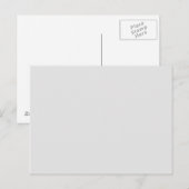 Carte Postale Blanc Gris Clair Moderne (Devant / Derrière)