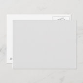 Carte Postale Blanc gris pâle moderne (Devant / Derrière)