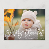 Carte Postale blanc lettrage grâces photo (Devant)