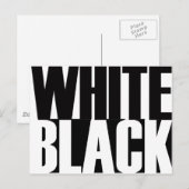 Carte Postale Blanc noir (Devant / Derrière)