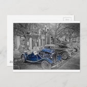 Carte Postale "Blanc noir" "MG classique" "Splash couleur" (Devant / Derrière)