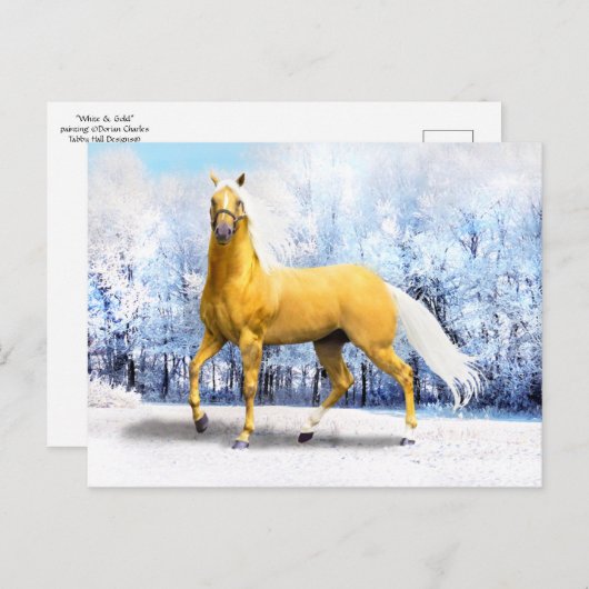 Carte Postale "Blanc & Or" (Devant / Derrière)