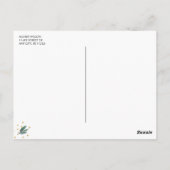 Carte Postale Blanc or floral merci (Dos)