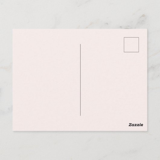 Carte Postale Blanc Pastel Rose Or Ombre Foil (Dos)