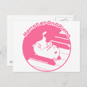 Carte Postale blanc rose (Devant / Derrière)