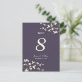 Carte Postale Blanc Sakura Cherry Blossoms Numéro de tableau Car (Debout devant)