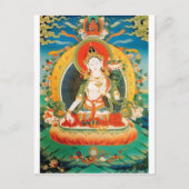 CARTE POSTALE BLANC TARA BUDDHIST DÉITANCE (Devant)