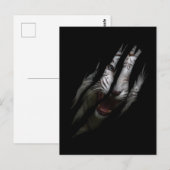 Carte Postale Blanc Tigre Torn Claw Wild Safari Animal Cat (Devant / Derrière)