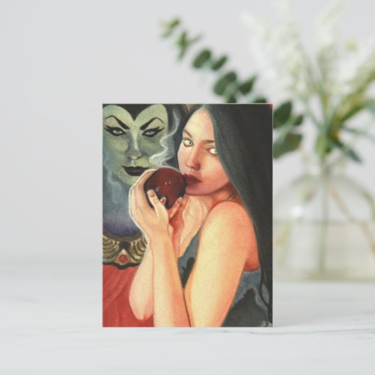 Carte postale blanche (Debout devant)