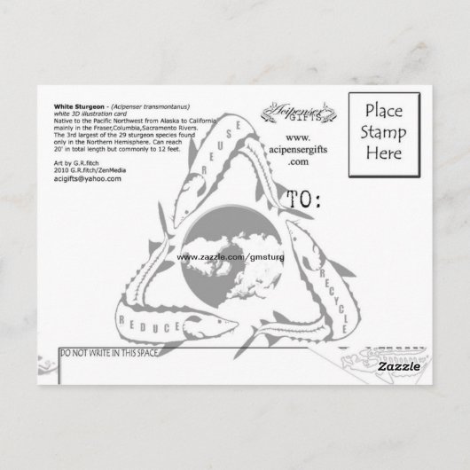 Carte postale blanche-blanc-3D (Dos)