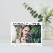 Carte postale blanche de modèle Acteur Photo Comp (Debout devant)