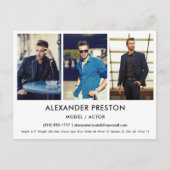 Carte postale blanche de modèle d'acteur Comp/Zed  (Devant)