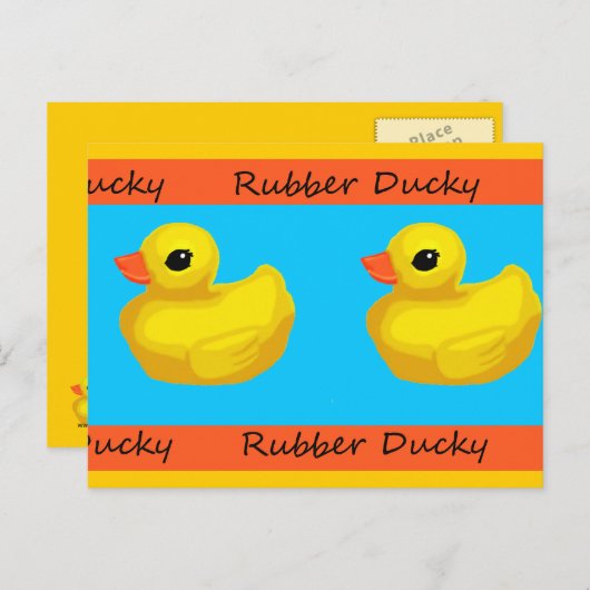 Carte postale blanche en caoutchouc (Devant / Derrière)