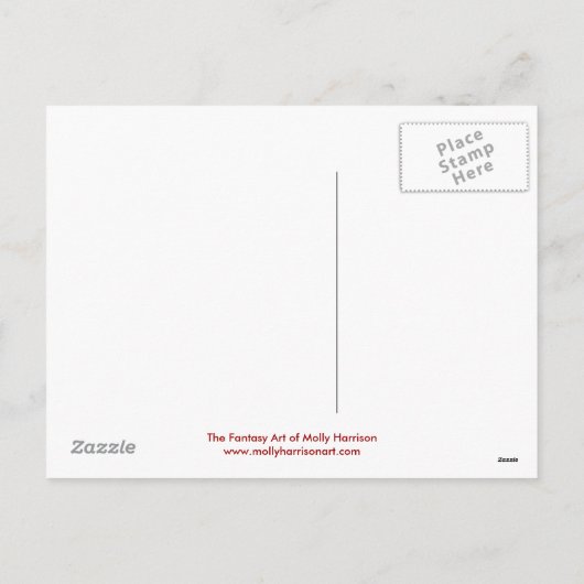 Carte postale blanche Fée de Noël (Dos)