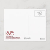 Carte postale blanche Love Balance (Dos)
